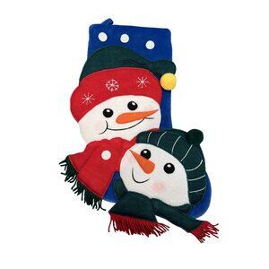 Snowman 3D Christmas Stocking Holiday 18 Inch Long